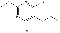 4,6-DICHLORO-5-ISOBUTYL-2-(METHYLTHIO)PYRIMIDINE 结构式