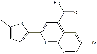 6-BROMO-2-(5-METHYLTHIEN-2-YL)QUINOLINE-4-CARBOXYLIC ACID 结构式