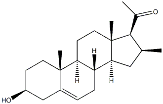 3B-HYDROXY-16BETA-METHYLPREGN-5-EN-20-ONE 结构式