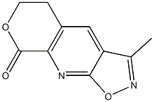 3-METHYL-5,6-DIHYDRO-8H-ISOXAZOLO[5,4-B]PYRANO[4,3-E]PYRIDIN-8-ONE 结构式