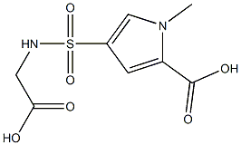 4-{[(CARBOXYMETHYL)AMINO]SULFONYL}-1-METHYL-1H-PYRROLE-2-CARBOXYLIC ACID 结构式