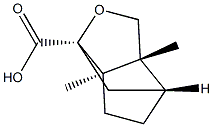 (1R,3AR,4R,6AR)-3A,6A-DIMETHYLHEXAHYDRO-1H-1,4-METHANOCYCLOPENTA[C]FURAN-1-CARBOXYLIC ACID 结构式