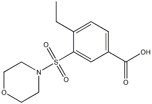 4-ETHYL-3-(MORPHOLIN-4-YLSULFONYL)BENZOIC ACID 结构式