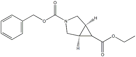 Ethyl cis-3-Cbz-3-aza-bicyclo[3.1.0]hexane-6-carboxylate 结构式