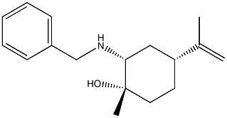 trans-2-Benzylamino-4(R )-isopropenyl-1-methyl-cyclohexanol 结构式