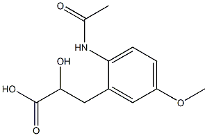 3-(2-ACETAMIDO-5-METHOXYPHENYL)-2-HYDROXYPROPANOIC ACID 结构式