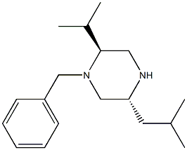 1-BENZYL-2(S)-ISOPROPYL-5(R)-ISOBUTYL-PIPERAZINE 结构式