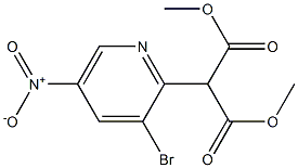 DIMETHYL 2-(3-BROMO-5-NITROPYRIDIN-2-YL)MALONATE 结构式