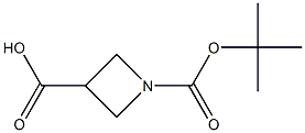 1-BOC-3-AZETIDINE-CARBOXYLIC ACID 结构式