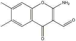 2-AMINO-6,7-DIMETHYL-3-FORMYLCHROMONE 结构式