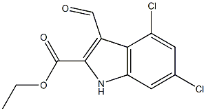 ETHYL 4,6-DICHLORO-3-FORMYLINDOLE-2-CARBOXYLATE 结构式