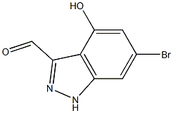 6-BROMO-4-HYDROXYINDAZOLE-3-CARBOXYALDEHYDE 结构式