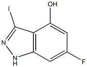 6-FLUORO-4-HYDROXY-3-IODOINDAZOLE 结构式