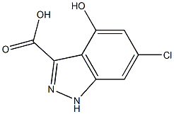 6-CHLORO-4-HYDROXYINDAZOLE-3-CARBOXYLIC ACID 结构式