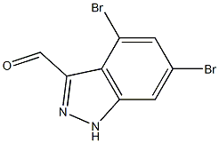 4,6-DIBROMOINDAZOLE-3-CARBOXYALDEHYDE 结构式