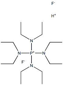 TETRAKIS-DIETHYLAMINOPHOSPONIUMHYDROGENDIFLUORIDE 结构式