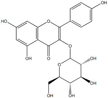 KAEMPFEROL-3-GLUCOSIDE 97 % 结构式