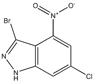 3-BROMO-6-CHLORO-4-NITROINDAZOLE 结构式