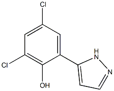 5-(3,5-DICHLORO-2-HYDROXYPHENYL)PYRAZOLE 结构式