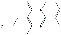 3-(2-CHLORO-ETHYL)-2,9-DIMETHYL-PYRIDO[1,2-A]PYRIMIDIN-4-ONE 结构式