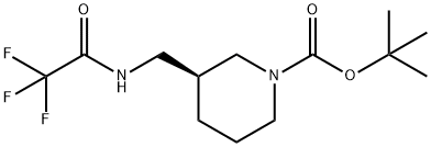 S-3-(trifluoroacetamidomethyl)-N-Boc-piperidine
 结构式