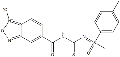 5-{[({[1-methyl-1-(4-methylphenyl)-1-oxo-lambda~6~-sulfanylidene]amino}carbothioyl)amino]carbonyl}-2,1,3-benzoxadiazol-1-ium-1-olate 结构式