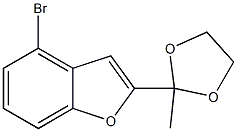 4-Bromo-2-(2-Methyl-1,3-Dioxolan-2-yl)-1-Benzofuran 结构式