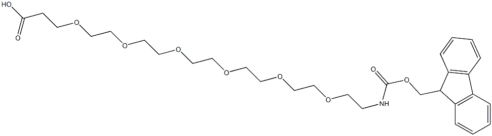 1-(9-Fluorenylmethyloxycarbonyl)amino-3,6,9,12,15,18-hexaoxahenicosan-21-oic acid 结构式