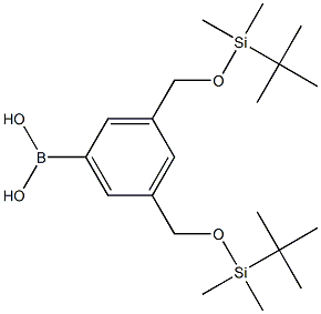 3,5-BIS((TERT-BUTYLDIMETHYLSILYLOXY)-METHYL)PHENYLBORONICACID 结构式