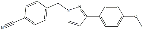 4-((3-(4-methoxyphenyl)-1H-pyrazol-1-yl)methyl)benzonitrile 结构式