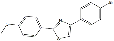 4-(4-bromophenyl)-2-(4-methoxyphenyl)thiazole 结构式