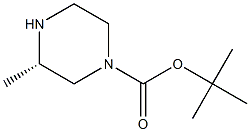 (S)-3-METHYL-PIPERAZINE-1-CARBOXYLIC ACID TERT-BUTY ESTER 结构式