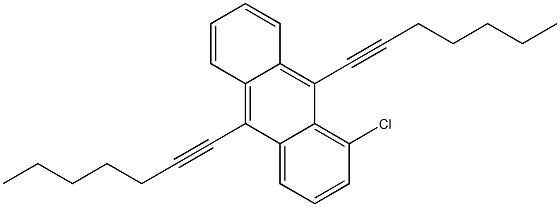 1-CHLORO-9,10-DIHEPT-1-YNYLANTHRACENE 结构式