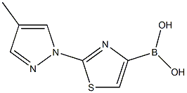 2-(4-METHYL-1H-PYRAZOL-1-YL)THIAZOLE-4-BORONIC ACID 结构式