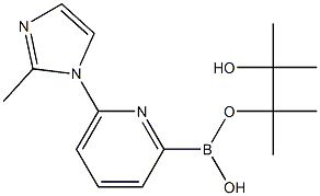 6-(2-METHYLIMIDAZOL-1-YL)PYRIDINE-2-BORONIC ACID PINACOL ESTER 结构式