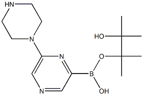 6-(PIPERAZIN-1-YL)PYRAZINE-2-BORONIC ACID PINACOL ESTER 结构式