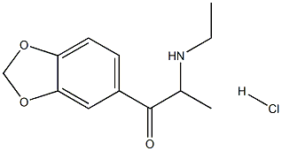 2-ETHYLAMINO-1-(3,4-METHYLENEDIOXY-PHENYL) PROPAN-1-ONE HYDROCHLORIDE 结构式