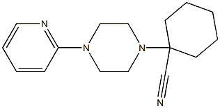 1-(4-PYRIDIN-2-YL-PIPERAZIN-1-YL)-CYCLOHEXANECARBONITRILE 结构式