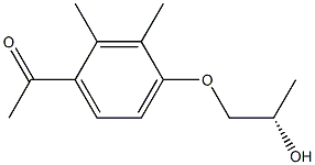 1-[4-(2-(S)-HYDROXYPROPOXY)-2,3-DIMETHYLPHENYL]ETHANONE 结构式