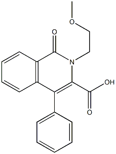 2-(2-METHOXY-ETHYL)-1-OXO-4-PHENYL-1,2-DIHYDRO-ISOQUINOLINE-3-CARBOXYLIC ACID 结构式