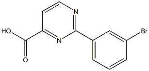 2-(3-BROMOPHENYL)PYRIMIDINE-4-CARBOXYLIC ACID 结构式