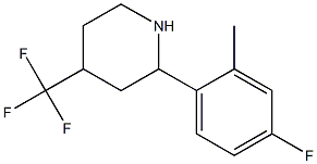 2-(4-FLUORO-2-METHYLPHENYL)-4-(TRIFLUOROMETHYL)PIPERIDINE 结构式