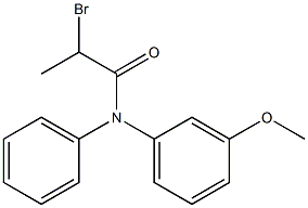 2-BROMO-N-(3-METHOXYPHENYL)-N-PHENYLPROPANAMIDE 结构式