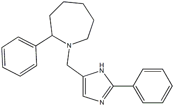 2-PHENYL-1-[(2-PHENYL-1H-IMIDAZOL-5-YL)METHYL]AZEPANE 结构式