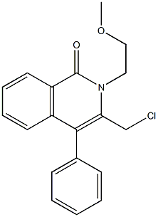 3-(CHLOROMETHYL)-2-(2-METHOXYETHYL)-4-PHENYLISOQUINOLIN-1(2H)-ONE 结构式