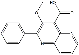 3-METHOXY-2-PHENYL-1,5-NAPHTHYRIDINE-4-CARBOXYLIC ACID 结构式