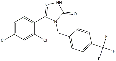 5-(2,4-DICHLORO-PHENYL)-4-(4-TRIFLUOROMETHYL-BENZYL)-2,4-DIHYDRO-[1,2,4]TRIAZOL-3-ONE 结构式