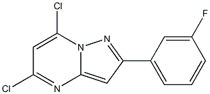 5,7-DICHLORO-2-(3-FLUOROPHENYL)PYRAZOLO[1,5-A]PYRIMIDINE 结构式