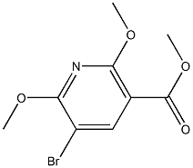 5-BROMO-2,6-DIMETHOXY-NICOTINIC ACID METHYL ESTER 结构式