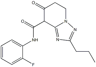 7-OXO-2-PROPYL-5,6,7,8-TETRAHYDRO-[1,2,4]TRIAZOLO[1,5-A]PYRIDINE-8-CARBOXYLIC ACID (2-FLUORO-PHENYL)AMIDE 结构式